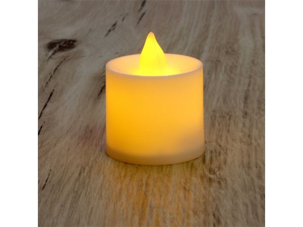 Iris Gyertya alakú pulzáló fényű LED-es sárga fénydekoráció 4db/csomag 