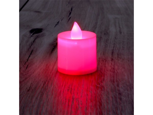 Iris Gyertya alakú pulzáló fényű LED-es piros fénydekoráció 4db/csomag 