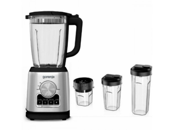 GORENJE B1400BE Black Turmixgép, 1400W, 1.75l üveg kehely, további 2 palack tartozék