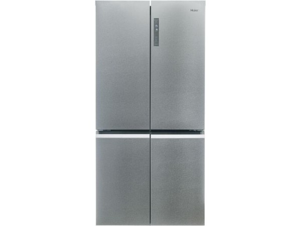 HAIER HCR5919ENMM Side by Side hűtőszekrény, 4 ajtós, E energiaosztály, 643l (221+422), inverter, platina inox, total no frost