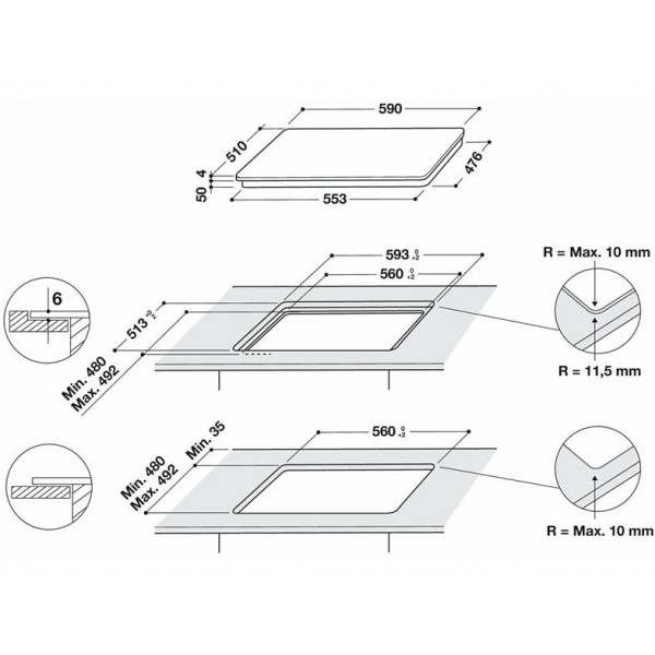 Whirlpool WL S7260 NE Indukciós főzőlap