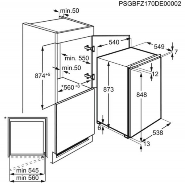 Electrolux LUB3AE88S Beépíthető fagyasztószekrény