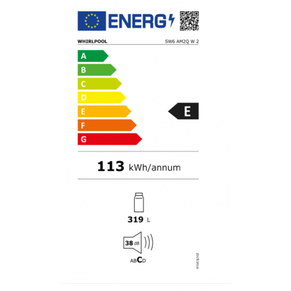 Whirlpool SW6 AM2Q W 2 Egyajtós hűtőszekrény