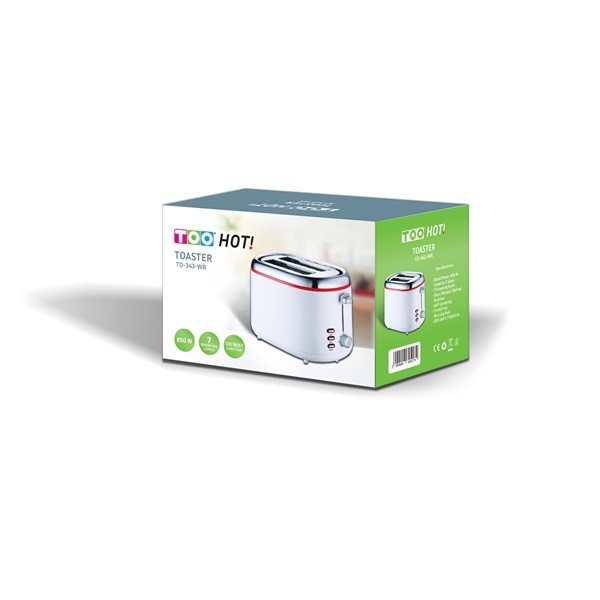 TOO TO-343-WR 850W Fehér kenyérpirító