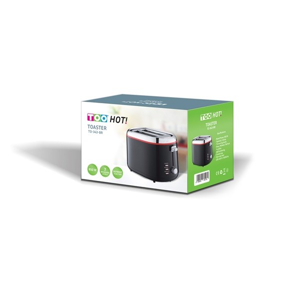 TOO TO-343-BR 850W Fekete kenyérpirító