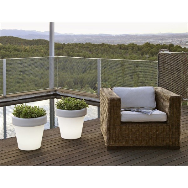 NGA Magnolia 45 43x45cm fehér LED kaspó 