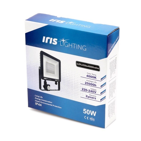 Iris Lighting Z plus 10824684 50W 4000K 4000lm mozgásérzékelős LED reflektor 