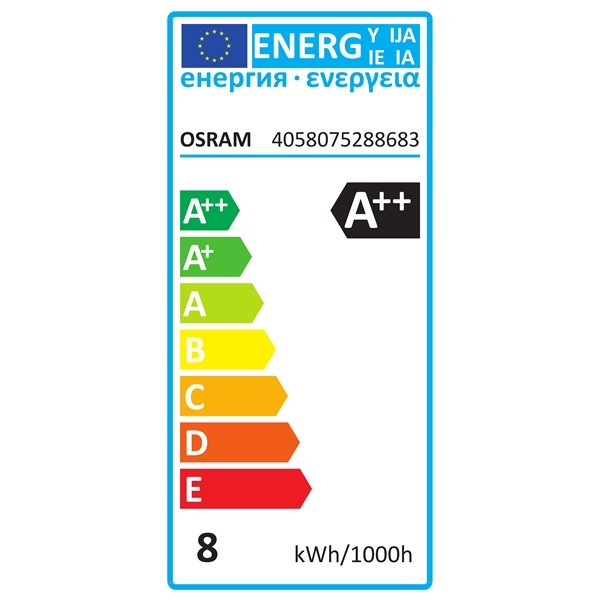 Osram Value átlátszó üveg búra/7,5W/1055lm/4000K/E27 LED körte izzó 