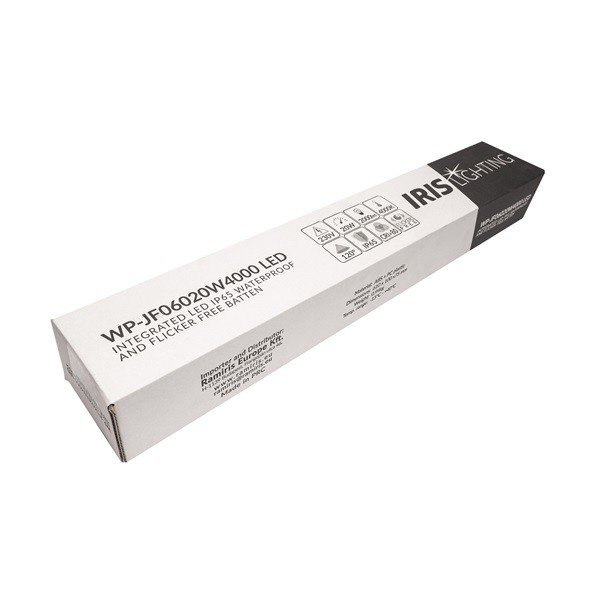 Iris Lighting JF060 integrált LED-es por-és páramentes lámpatest IP65 vibrálás mentes 20W 2000 lm 4000K 