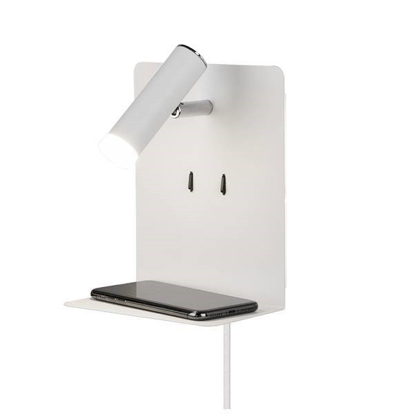 Trio 2225570231 3000K/240lm/IP20/fehér USB-s LED fali lámpa 