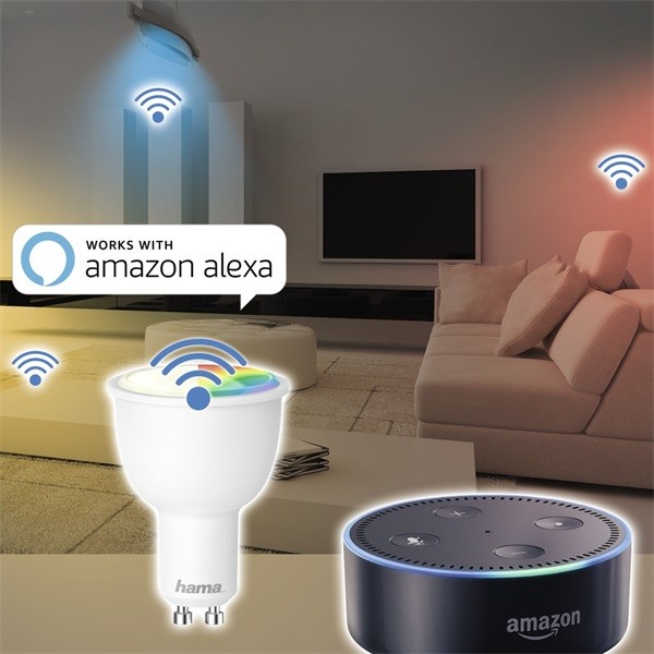 Hama 176532 GU10 4,5W 300lm Wifi okos RGB LED izzó 