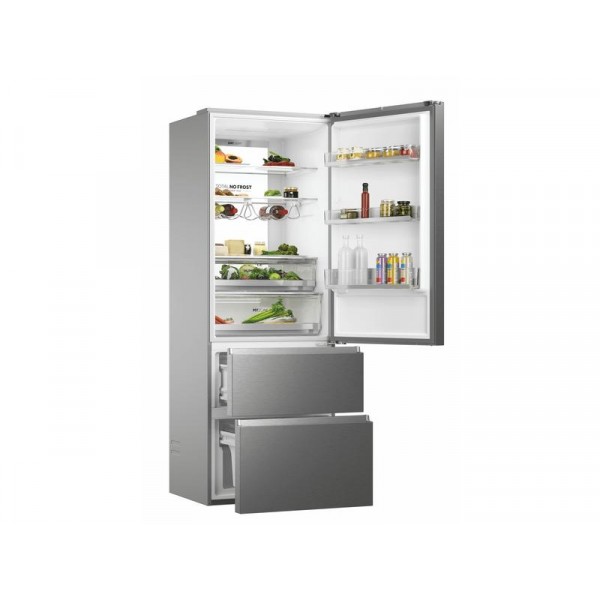 Haier HTW7720ENMP háromajtós alulfagyasztós hűtőszekrény