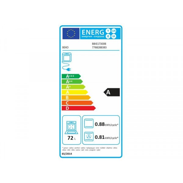 BEKO BBIE17300B Beépíthető sütő