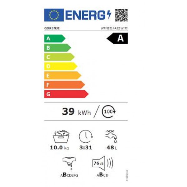 GORENJE WPNEI14A2SWIFI Elöltöltős mosógép