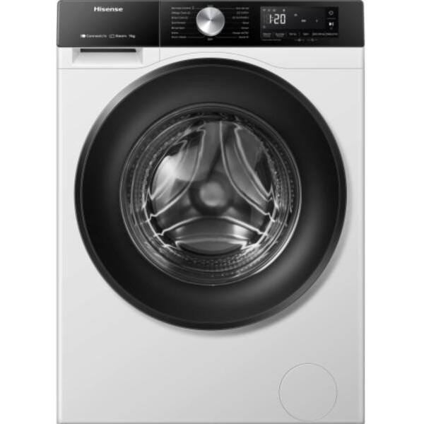 Hisense WF3S9043BW3 Elöltöltős mosógép A Energiaosztály, 9 kg, Normál mélység, 1400 fordulat/perc, Centrifugálási zajszint: 72 dB, Inverter motorral, Gőzfunkció nélkül