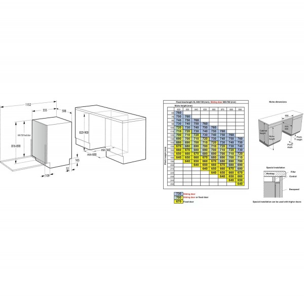 GORENJE GV663B66 Beépíthető mosogatógép