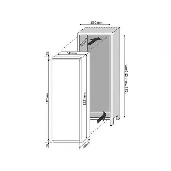 CANDY CIL 220 EE/N Beépíthető hűtőszekrény