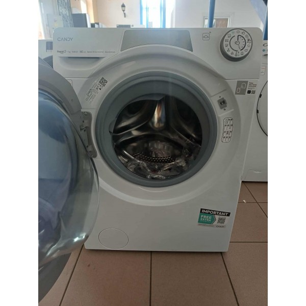 Sérült Új Candy RP4 476BWMR8-S Keskeny Mosógép [O375] 