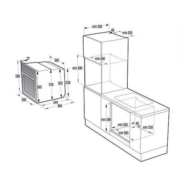 GORENJE BPS6747A09DBGOT Beépíthető sütő