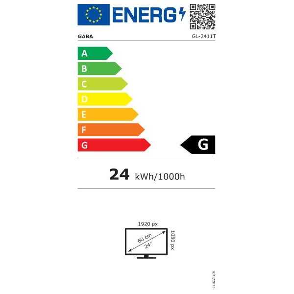 GABA GL-2411T 24'' Sík FullHD 60 Hz 16:9 Érintőkijelzős Monitor